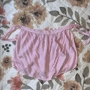 Pinstripe off the shoulder top